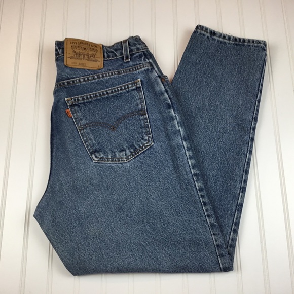 VERY RARE VINTAGE LEVI’S 950 Orange Tab Relaxed Fit Tapered Leg Jeans - Picture 8 of 15